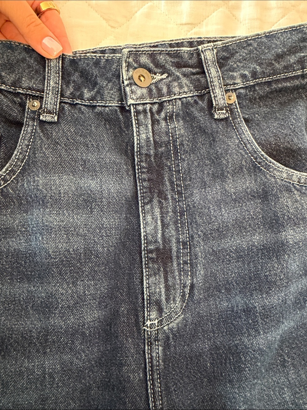 rag & bone Women's Grafton Chase High Rise Barrel Jean - Picture 5 of 9